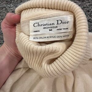 Dior Soft Cream Turtleneck Sweater